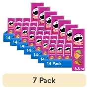 (7 pack) Pringles Carnitas Taco Potato Crisps Chips, Lunch Snacks, 5.5 oz Canister