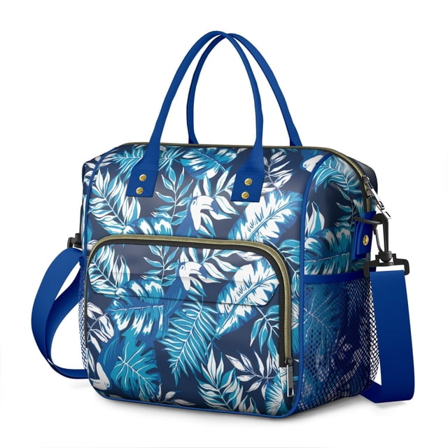 Sac à Lunch Isolé Botanical Tropical Plant – Sac Isotherme à Double Compartiment Étanche, Grande Capacité Boîte à Lunch Réutilisable