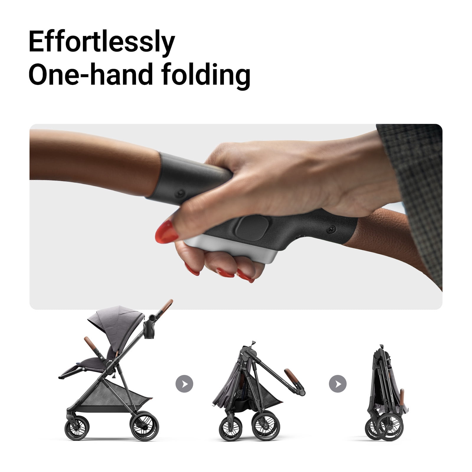 Mamazing Baby Stroller Air Lux Carbon Fiber 15.9 lbs Lightweight Compact Fold Reversible Seat with UPF 50+ Canopy for Infant Toddler