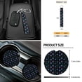 thumbnail image 7 of Jeiento Paw Print Car Front Seat Cover Set with Armrest Cover Pad Steering Wheel Cover Seat Belt Pads Garbage Can Air Vent Pouch Rearview Mirror Cover Coasters Keychain, 12 Pieces Auto Accessory, 7 of 7