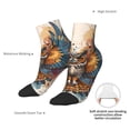thumbnail image 4 of Bingfone Colorful Owl Tattoo Art Design Patterned Men's Women's Casual Cotton Socks, 4 of 5