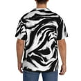 thumbnail image 3 of Naloa Leopard And Zebra 2 Men's Loose Fit Cuban Collar Short-Sleeve Shirt, Hawaiian Shirts, Mens Shirts Casual for Everyday Wear Outings-3X-Large, 3 of 5