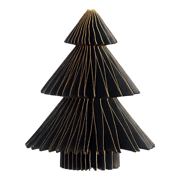 Briarwood Lane Christmas Honeycomb Paper Decor 4.75x3 Black Tree Honeycomb - Small Magnetic For Christmas Honeycomb Paper Decor Party Centerpiece Decoration
