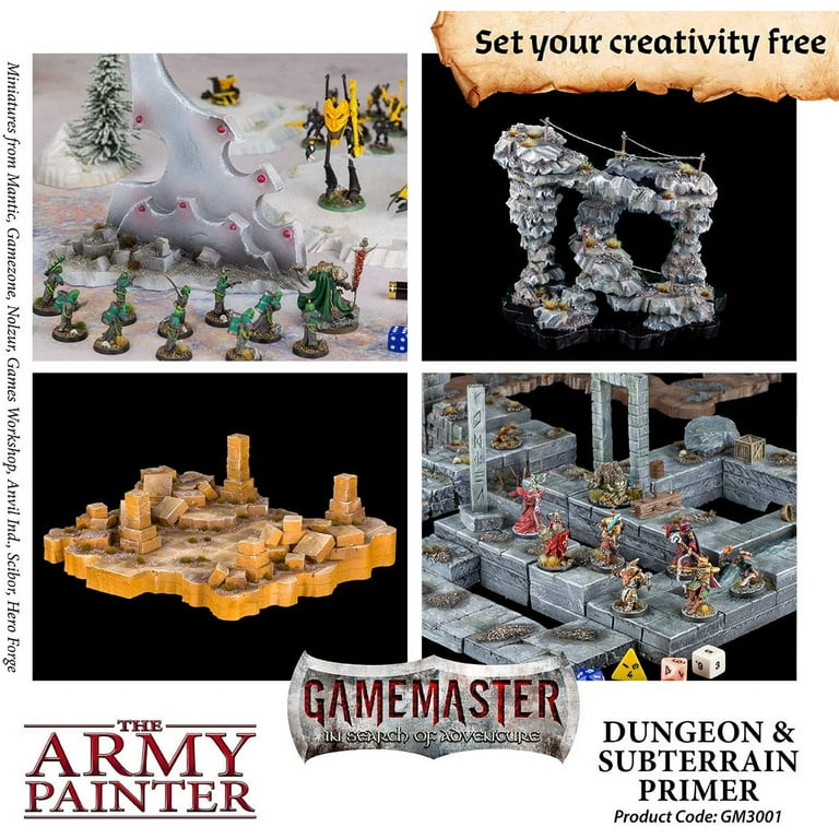 The Army Painter GameMaster - Terrain Primer: Dungeon & Subterrain - (10  Ounce) Acrylic Spray Paint Primer for Hobby Building Tabletop Roleplaying  Wargaming Scenery 