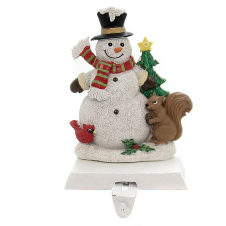 Birds Nest In Christmas Tree Christmas HAND PAINTED STOCKING HOLDER Tree Red Bird Squirrel A1682 Snowman ()