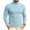thumbnail image 2 of Gamivast Men's Mock Neck Ribbed Sweater Long Sleeve Slim Fit Pullover Soft Casual Tops for Daily Wear Autumn Winter, 2 of 9