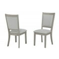 thumbnail image 6 of 5 Pieces Oak Wood Dining Set, 42" Round Dining Table 4 Side Chairs, Gray, 6 of 10