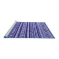 thumbnail image 2 of Ahgly Company Machine Washable Indoor Square Oriental Blue Modern Area Rugs, 3' Square, 2 of 4