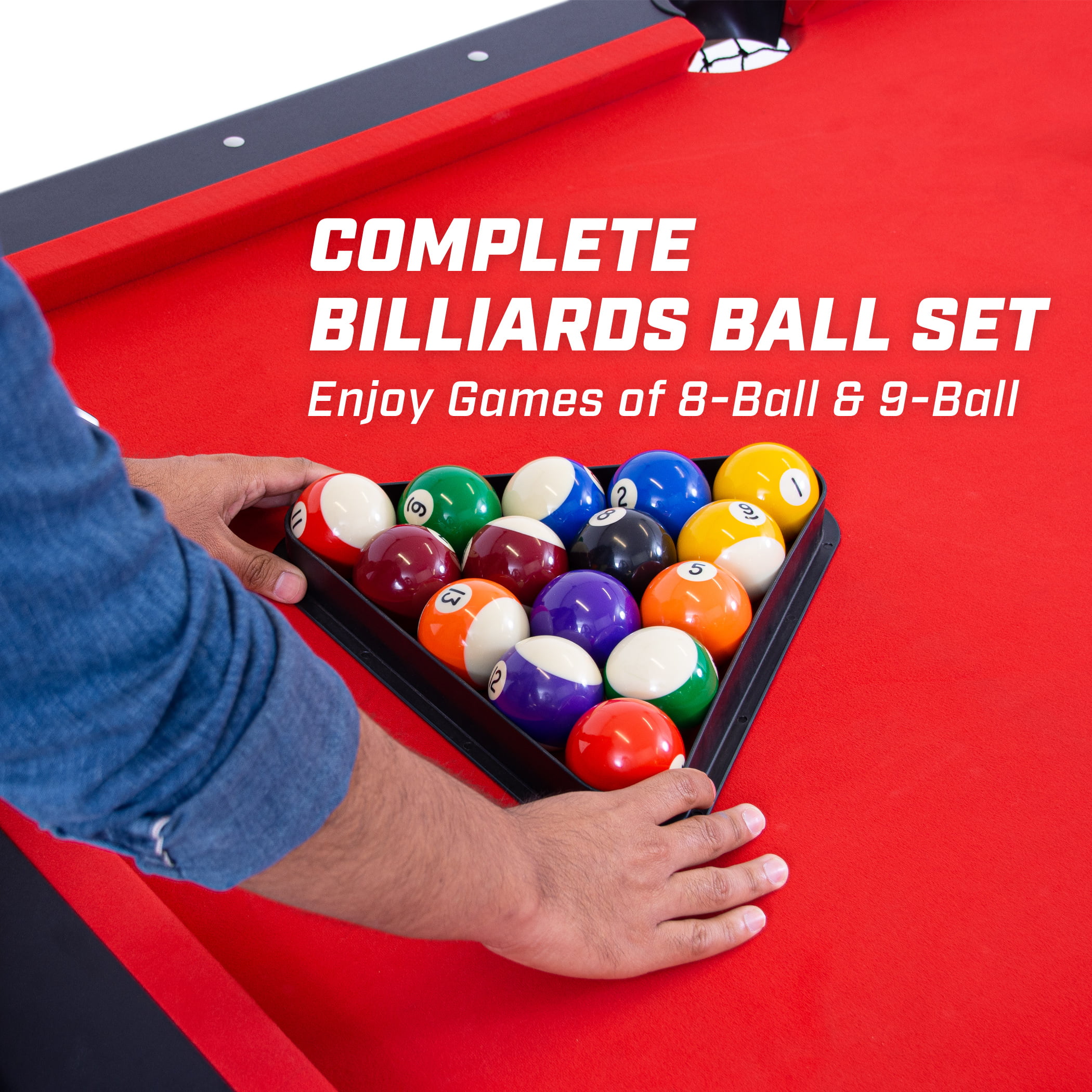 Complete Set of 16 Professional Balls Multi GoSports Regulation Billiards Balls 