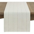 thumbnail image 1 of Saro Lifestyle Chemin de Table à Lignes Carrées 120 Po., Blanc, 1 of 1