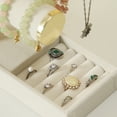 thumbnail image 2 of Coward Jewelry Holder Stand,2 Tier Necklace Bracelet Organizer with Tray,Jewelry Displays for Selling Bangles Scrunchie Hair ties Watches and Chains,Beige Velvet., 2 of 7