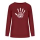 thumbnail image 3 of Ichuanyi liquidación de la moda mujeres casuales impresos en el cuello redondo de la manga larga colla de camisetas de la blusa ICHUANYI WER202308212684, 3 of 5