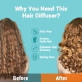 thumbnail image 2 of KAHEM Difusor de cabello universal, ajustable de 1,77 pulgadas a 2,76 pulgadas, accesorio difusor para secador de cabello para cabello rizado sin frizz, difusor profesional para secador de pelo, 2 of 5