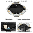 thumbnail image 4 of Weekender Bag with Golden Pineapple Exotic Tropical Prints Large Capacity Travel Tote Bag Lightweight with Adjustable Strap Multiple Pockets for Daily Use, 4 of 5