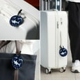 thumbnail image 6 of Starry Shark 2pcs PU Leather Round Bag Tags with Privacy Cover and Name ID Tag - Suitcase Tags for Travel Luggage, Handbags, Backpacks, School Bags, 6 of 6
