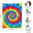 thumbnail image 4 of Colorful Rainbow Tie Dye Spiral Pattern Blanket,Comfortable Soft Flannel Throw Blanket,All Season,Warm Lightweight Blankets for Sofa Bed Couch Living Room Chair,30"x40", 4 of 4