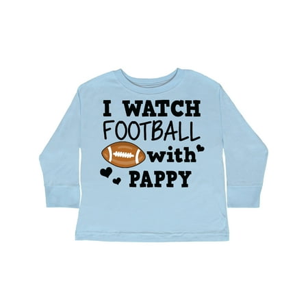 

Inktastic I Watch Football with My Pappy Gift Toddler Boy Girl Long Sleeve T-Shirt