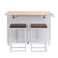 thumbnail image 3 of ARCTICSCORPION 50.3x29.5x36.6inch Kitchen Island Set, White, 2 Seatings, 3 of 7