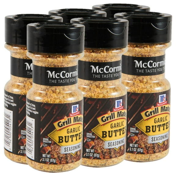 McCormick Grill Mates Garlic Butter Seasoning, 3.1 oz (Pack of 6)