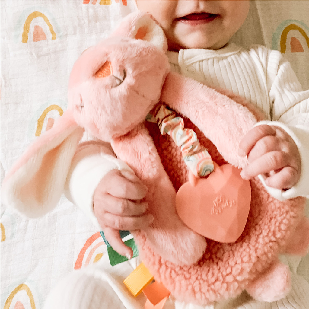Itzy Ritzy Itzy Lovey Pink Bunny Plush photo 8