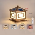 thumbnail image 3 of Al Aire Libre LED Solar Luces Impermeable Solar Columna Luz con Control Remoto LED Luz para Jardín Patio, 3 of 5