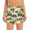 thumbnail image 2 of Daiia Camping Caravan 1 Pattern Women's 2 in 1 Running Shorts - Lightweight Athletic Workout Gym Yoga Shorts Liner with Phone Pockets-Small, 2 of 7