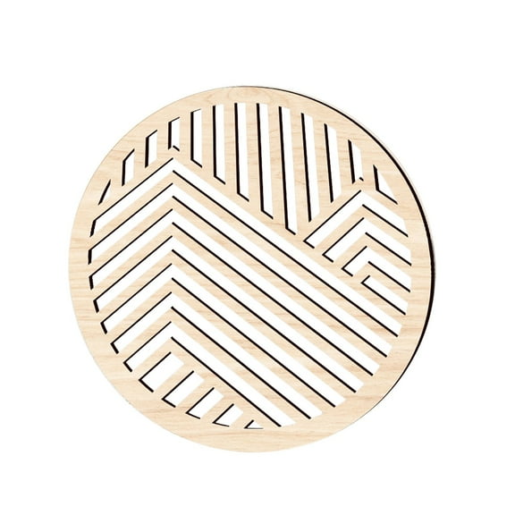 1PC Wood Wall Art Decor, Modern Vintage Mountain Wall Sculptures Hanging Abstract Panels Decor, 3D Round Hollow Wooden Craft Art Wall Decoration, for Home Office Living Room Bedroom