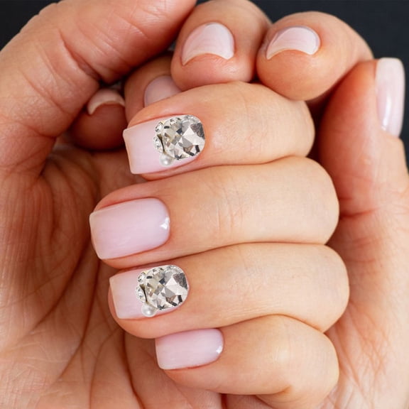 Homoyoyo 48Pcs Clear Flatback Glass Rhinestones Nail Art Charms for Nails Wedding Party Decoration