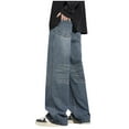 thumbnail image 3 of FNFYFH Mens Baggy Jeans Wide Leg Skater Casual Denim Pants Hip Hop Streetwear Jean Pants, 3 of 4