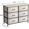 thumbnail image 5 of Sorbus Dresser with Fabric Drawers - Wide Chest of Drawers - Great for Bedroom and Living Room Organizing - Collapsible Drawers & Portable TV Stand, 5 of 8