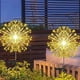thumbnail image 4 of Luces solares para exteriores Fuegos artificiales, paquete de 2 120 LED Luces solares impermeables para jardín exterior Patio Camino Valla - Blanco cálido, 4 of 5