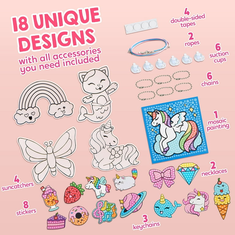 Glass Art Chicken Diamond Art Kit, for Adults Kids 9-12, 8-12