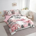 thumbnail image 3 of Castle Fairy Kids Cartoon Snowman 7-Piece Twin Bedding Sets,Merry Christmas Bedding Comforter Set,Xmas Gifts Breathable Sheet Sets,Luxury Bedroom Decor, 3 of 8