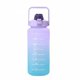 thumbnail image 2 of 1 Uds. Botella de agua de 2 litros de gran capacidad gratis motivacional con marcador de tiempo Fitness entrenamiento vasos de plástico gimnasio al aire libre Drinkingpurple Feliz Sencillez, 2 of 2