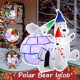 thumbnail image 2 of Christmas Inflatable Snow Bear House with LED Lights - Outdoor Yard Decoration for Lawn & Garden, 2 of 9