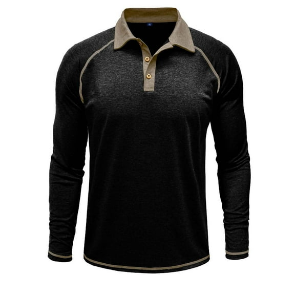 ShomPort Shirts for Mens Raglan Sleeve Button Turndown Lightweight Tees Classic Business Casual Blouses
