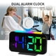 thumbnail image 4 of Reloj de pared digital RGB, TEMP, fecha, semana, regulación automática, función de repetición, reloj de mesa, luz nocturna RGB, alarmas de 12/24 h, reloj LED, reloj electrónico., 4 of 7