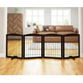 Pawland Extra Wide Freestanding Foldable Dog Gate, 4 Panels, 96"L