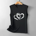 thumbnail image 4 of Vivianyo HD Trendy Women's Sleeveless Tank Tops Women's Sleeveless Summer Sexy Casual Tops Regular Round Neck Printing Sleeveless Tops, 4 of 5