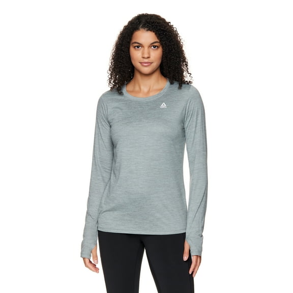 Reebok Women's and Women's Plus Legacy Core Knit Performance Long Sleeve T-Shirt, Sizes XS-4X