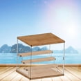 thumbnail image 2 of Transparent Large Acrylic Display Case Perfume Dolls Figure Model Toys Wood Base 4 Ladder, 2 of 8