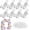 Clear-8 Pack, variant on 8 Pack 4.3inch Large Balloon Arch Clips Plastic Transparent Backdrop Spring Clamps Clip and 50 count 8inch Rubber Bands for Balloon Arch Party Decoration Crafts Woodworking Photography Studios