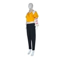 thumbnail image 4 of Disfraz de Cosplay de Anime Bleach Shihouin Yoruichi, pantalones de manga larga amarillos, conjunto completo de peluca, ropa de fiesta de Navidad y Halloween, 4 of 4