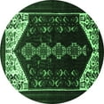 thumbnail image 1 of Ahgly Company Indoor Round Persian Emerald Green Traditional Area Rugs, 6' Round, 1 of 4