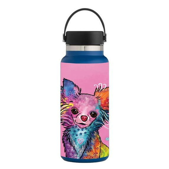 MightySkins HFWI32-Chihuahua Rainbow Skin for Hydro Flask 32 oz Wide Mouth - Chihuahua Rainbow