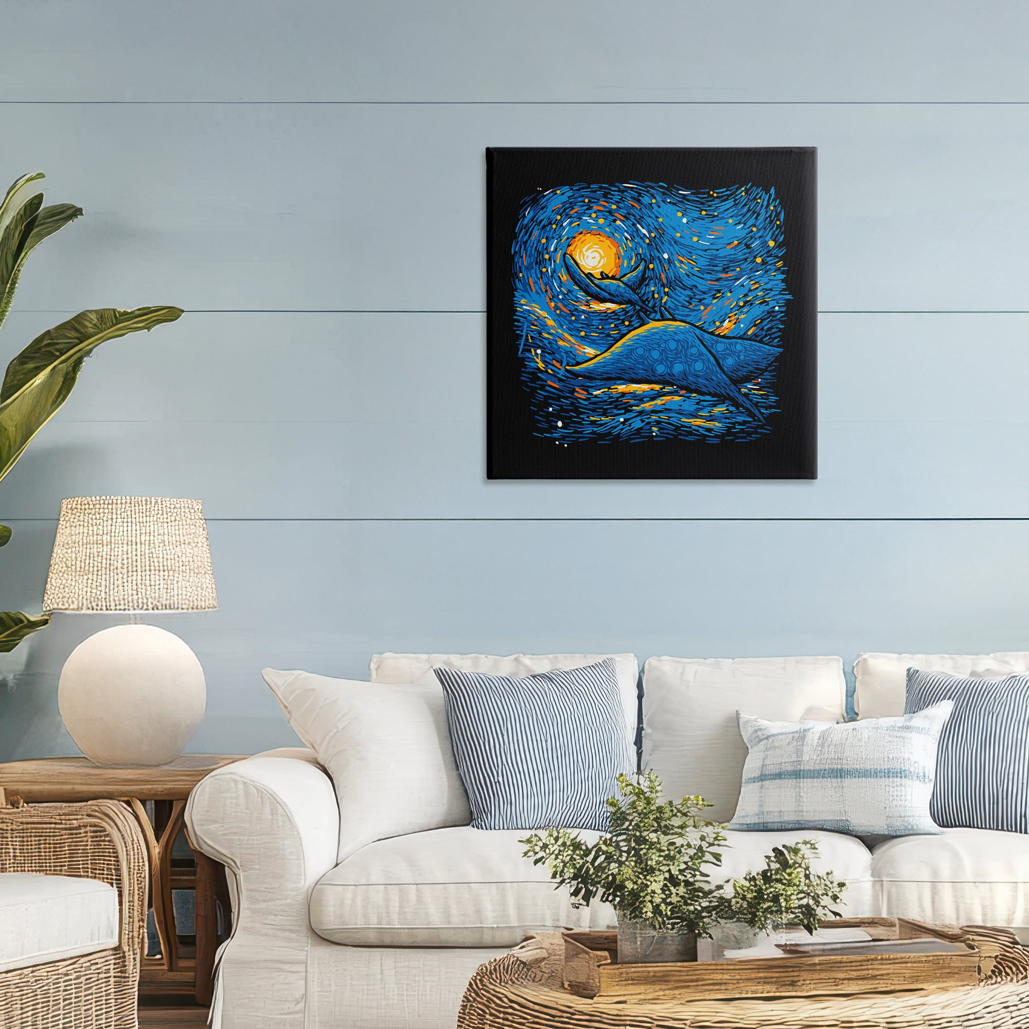 Stupell Industries Impressionist Manta Rays Canvas Wall Art, design by Tobe Fonseca