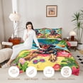 thumbnail image 3 of Homewish Vacation Dachshund Animal Twin Comforter Sets,Summer Beach Bedding Set,Multicolor,Colorful Stars Reversible,2pcs,1 Comforter and 1 Pillowcase, 3 of 7