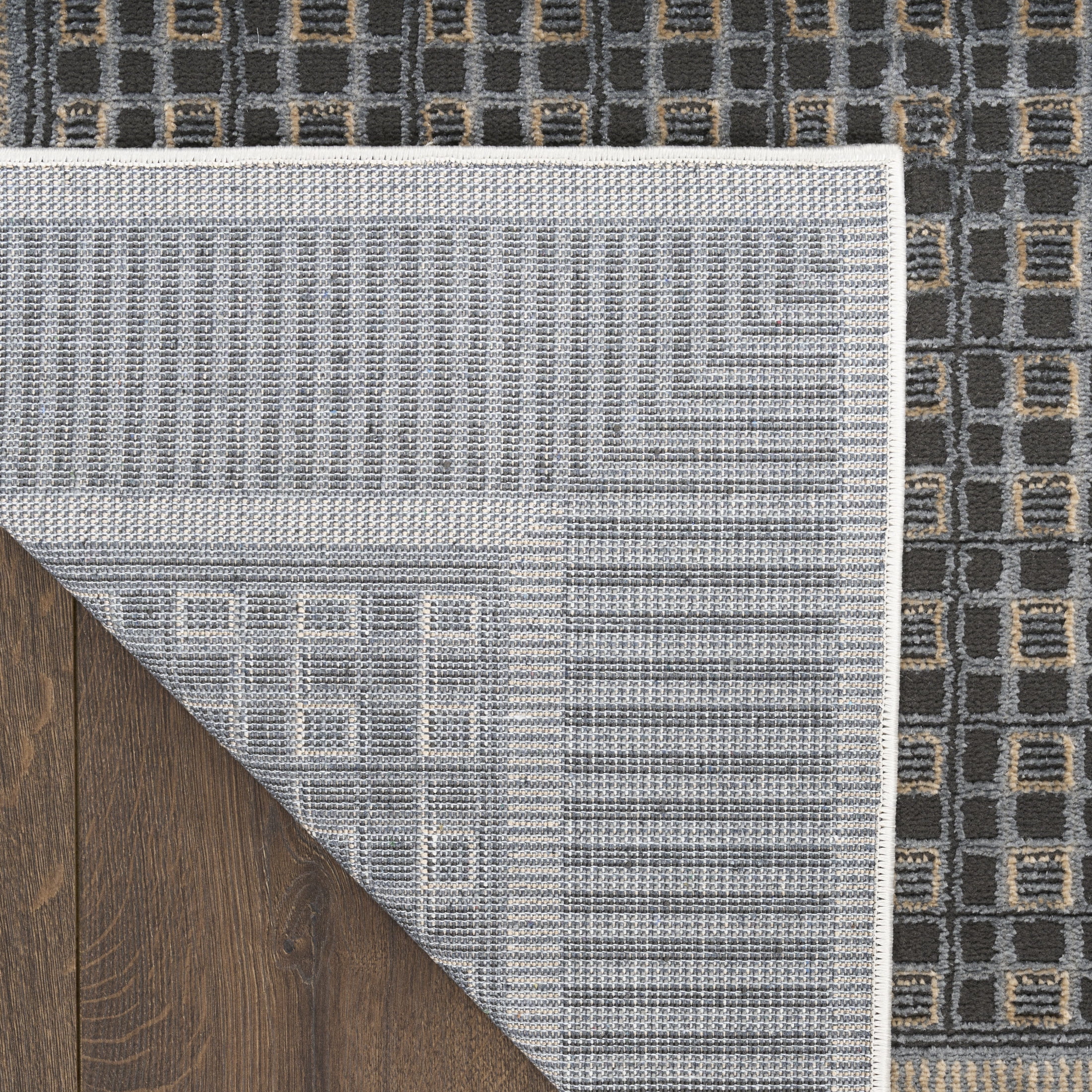Nourison Nordic 9' x 12' Black Taupe Art Deco Indoor Rug
