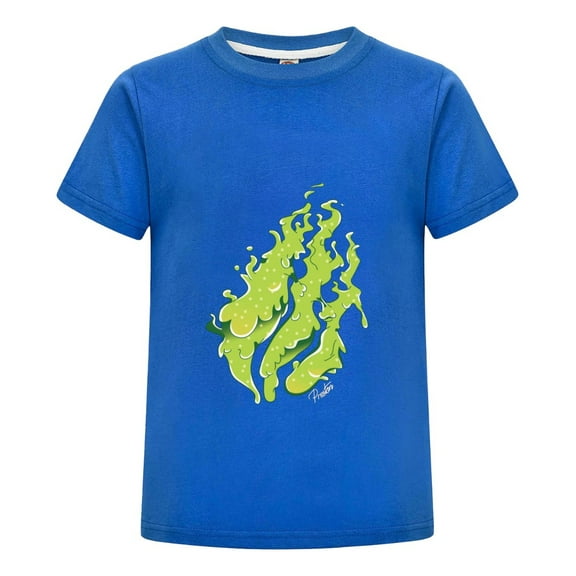 Slime Flame Green Goo Preston Playz Kids Gamer Tee – Flame T-Shirt for Boys Girls Summer Wear Graphic Top