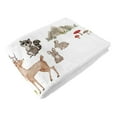 thumbnail image 2 of Sweet Jojo Designs Watercolor Woodland Forest Animals Multicolor Fleece Milestone Baby Blanket 3 Piece Set, 2 of 6